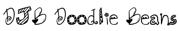 DJB Doodlie Beans Font Image