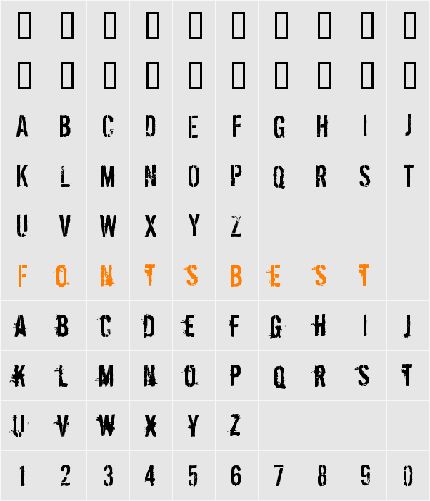 Dirty Ego Character Map