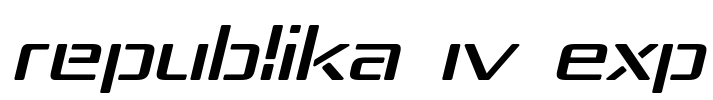 Republika IV Exp Font Image