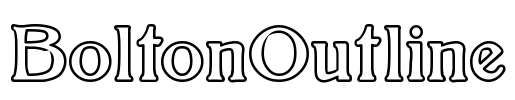 BoltonOutline Font Image