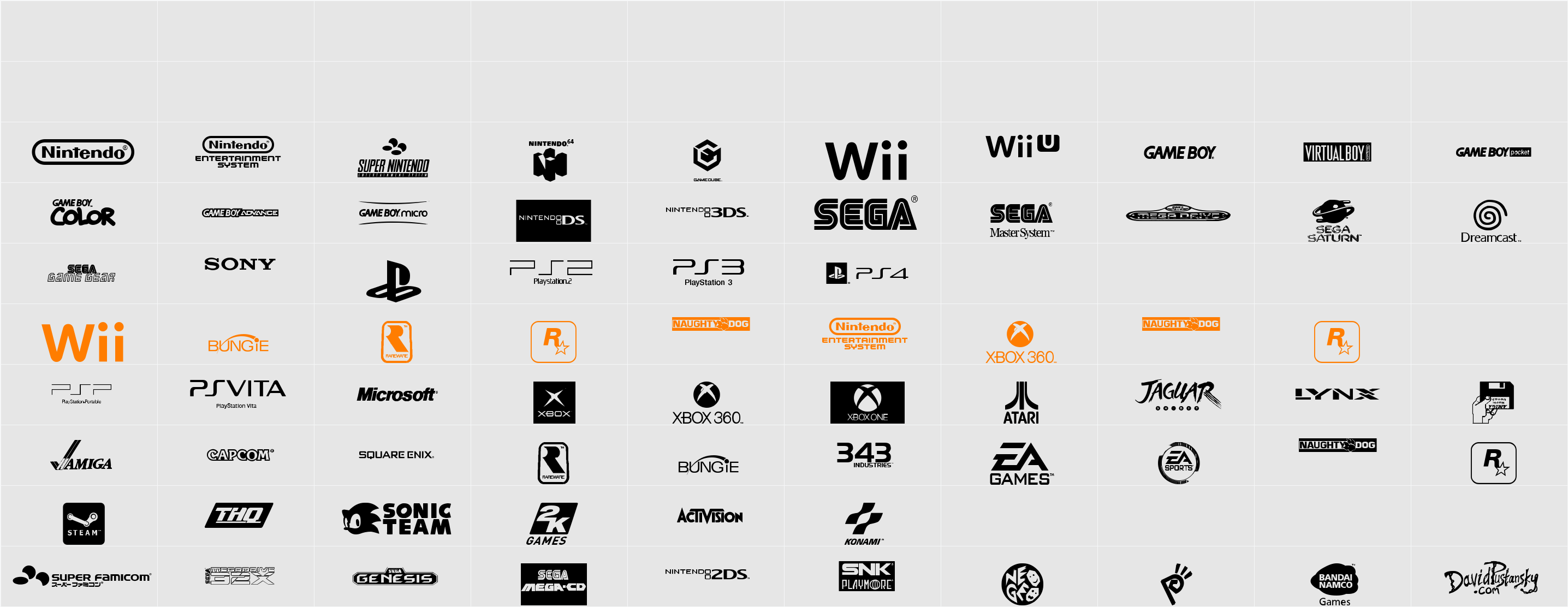 Game Logos Character Map