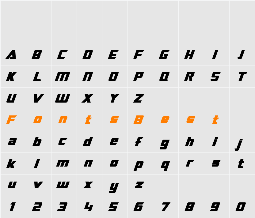 SF TransRobotics Character Map
