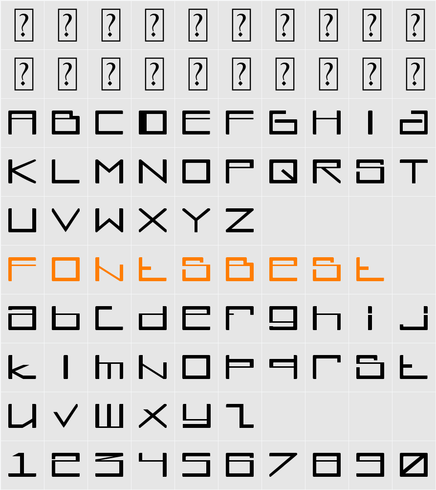 Glyphstream Character Map