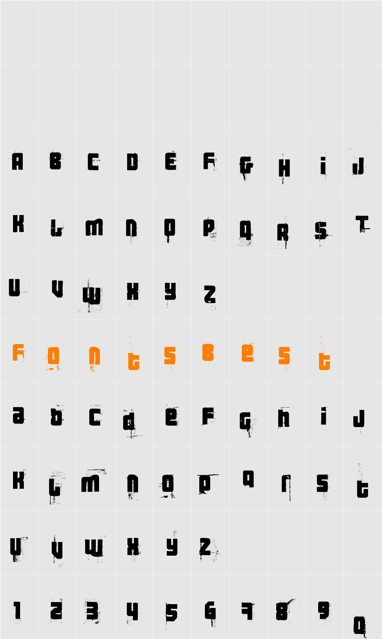 3 theHard way RMX Character Map