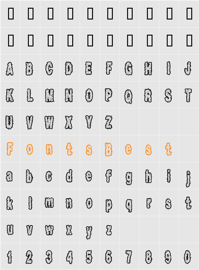 Scab Character Map