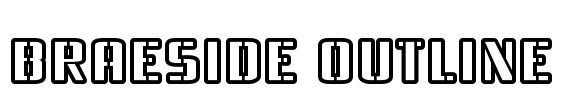 Braeside Outline Font Image