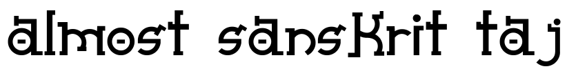 Almost Sanskrit taj Font Image