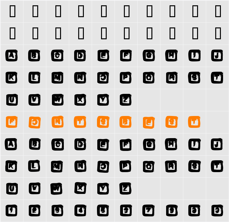 Box Character Map