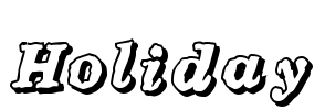 Holiday Font Image
