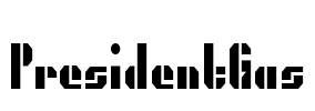 PresidentGas Font Image