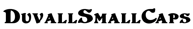 DuvallSmallCaps Font Image