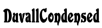 DuvallCondensed Font Image