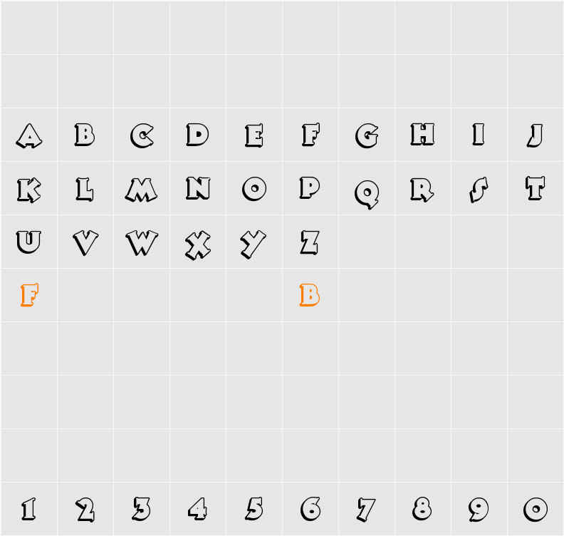TooneyNoodle Character Map