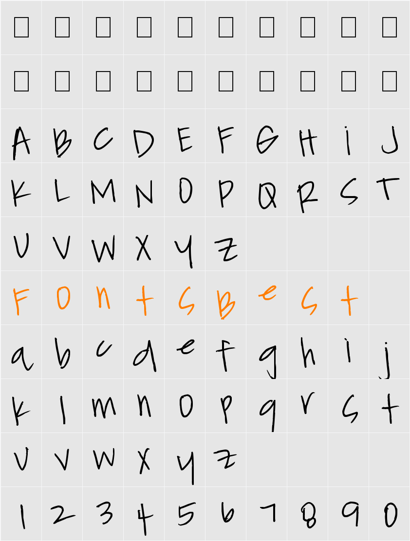 ChickenScratch Character Map