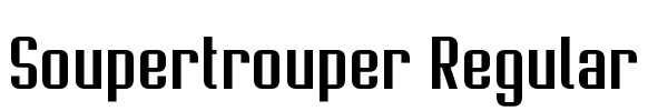 Soupertrouper Regular Font Image