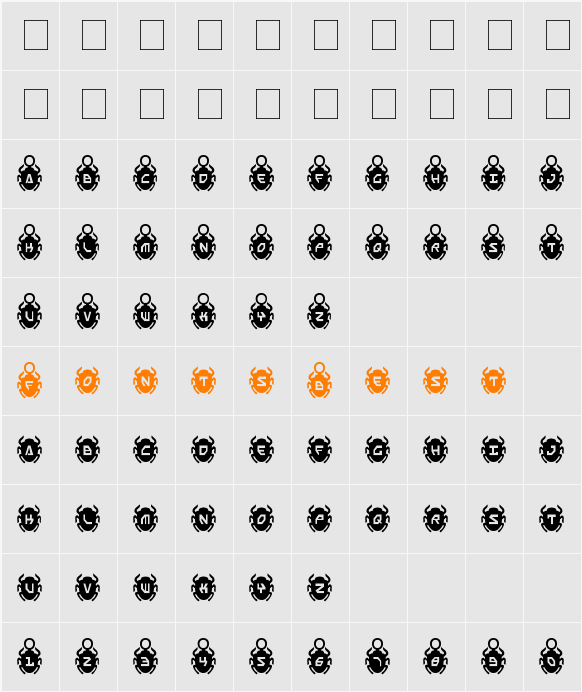 Scarab Solid Character Map