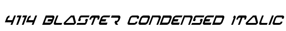 4114 Blaster Condensed Italic