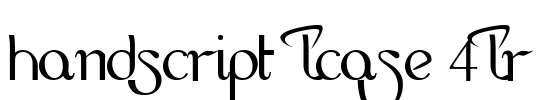 HandScript LCase 4LR Font Image