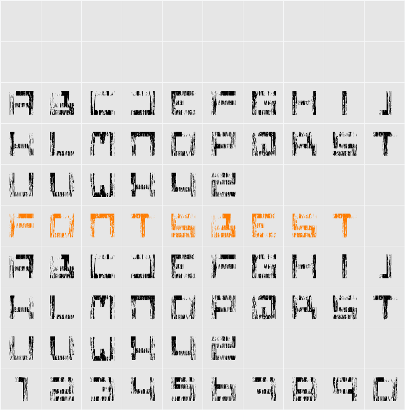 Square One Grunge Character Map