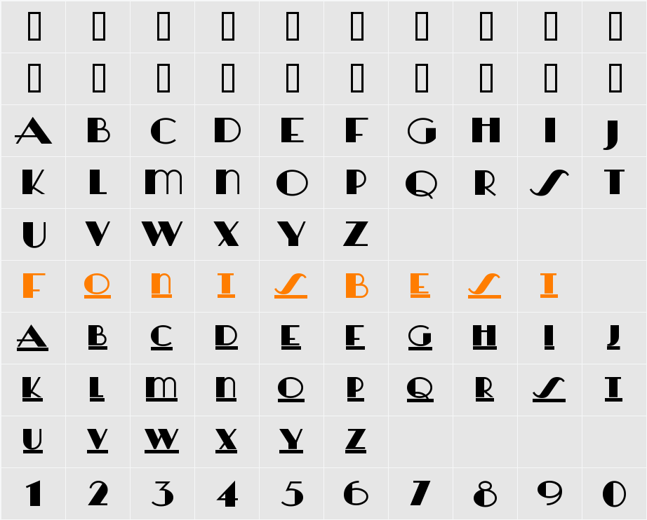 HeraldSquare Character Map