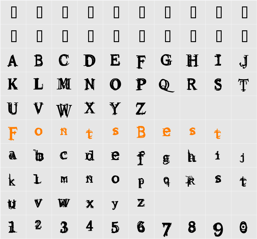 Resurrection Character Map