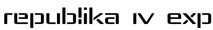 Republika IV Exp Font Image