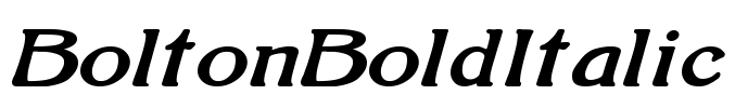 BoltonBoldItalic Font Image