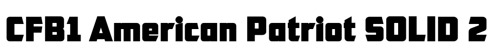 CFB1 American Patriot SOLID 2 Font Image