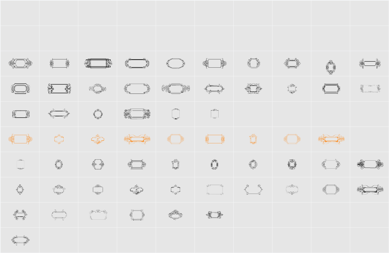 Calligraphic Frames Soft Character Map