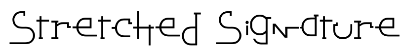 Stretched Signature Font Image