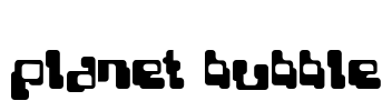 Planet Bubble Font Image