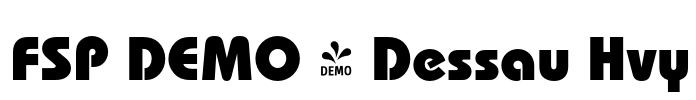 FSP DEMO - Dessau Hvy Font Image