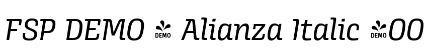 FSP DEMO - Alianza Italic 400