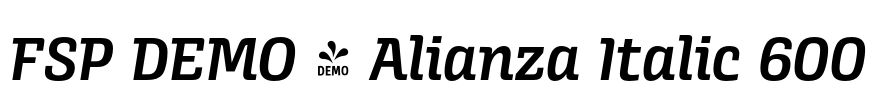 FSP DEMO - Alianza Italic 600 Font Image