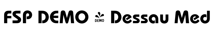 FSP DEMO - Dessau Med Font Image