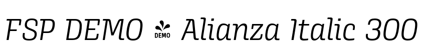 FSP DEMO - Alianza Italic 300 Font Image