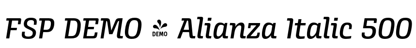 FSP DEMO - Alianza Italic 500 Font Image