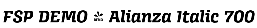 FSP DEMO - Alianza Italic 700 Font Image