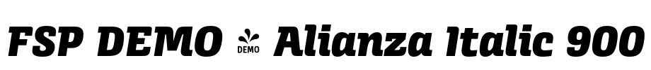 FSP DEMO - Alianza Italic 900 Font Image